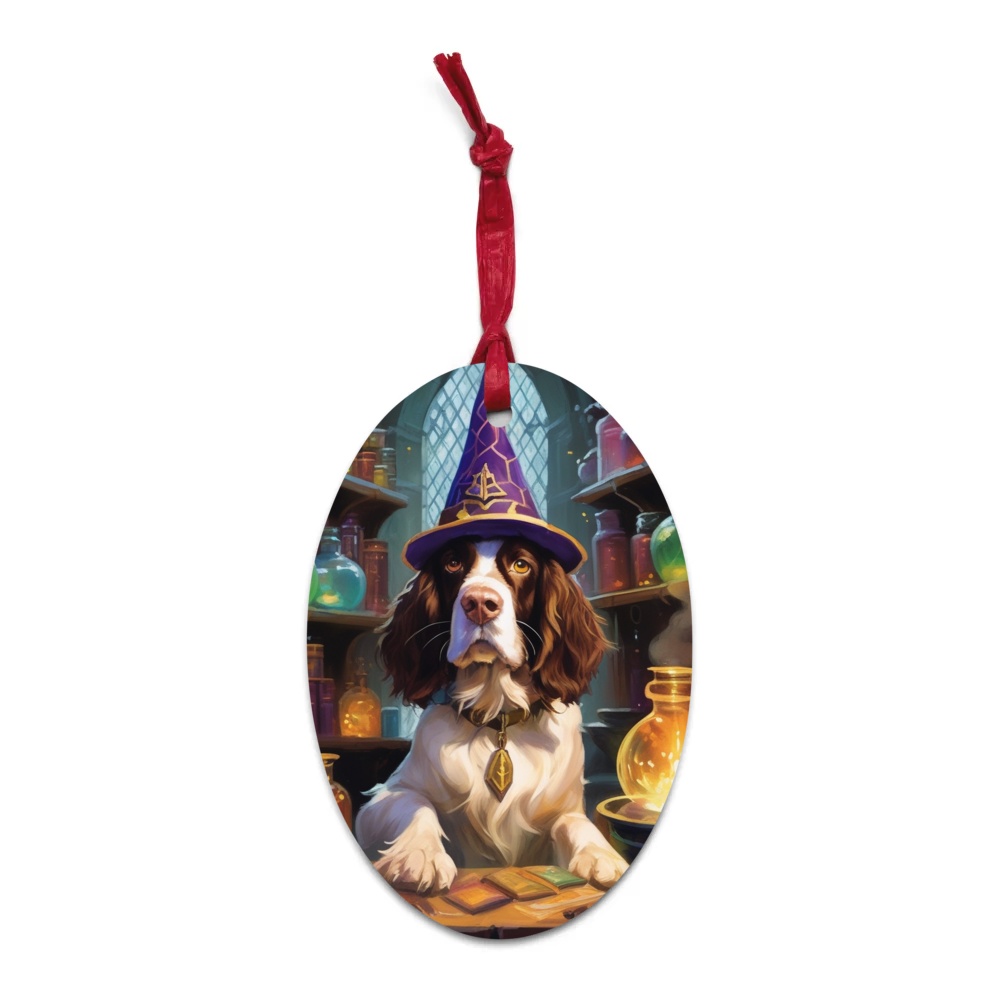 PugMug Custom English Springer Spaniel Wooden Ornament