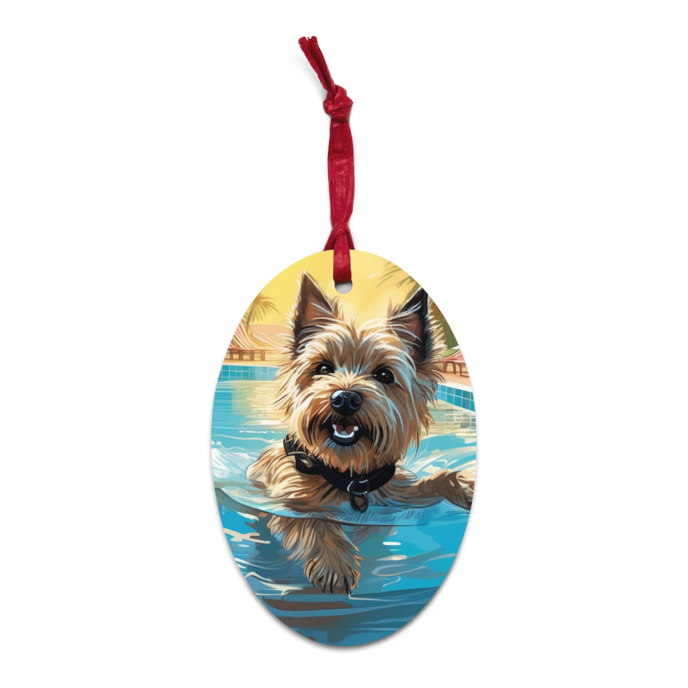 PugMug Custom Cairn Terrier Wooden Ornament