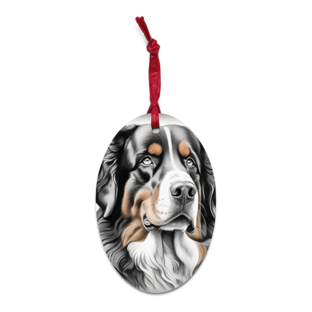 PugMug Custom Bernese Mountain Dog Wooden Ornament