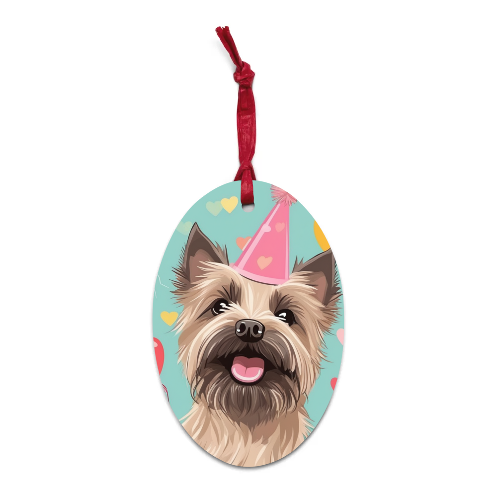 PugMug Custom Cairn Terrier Wooden Ornament