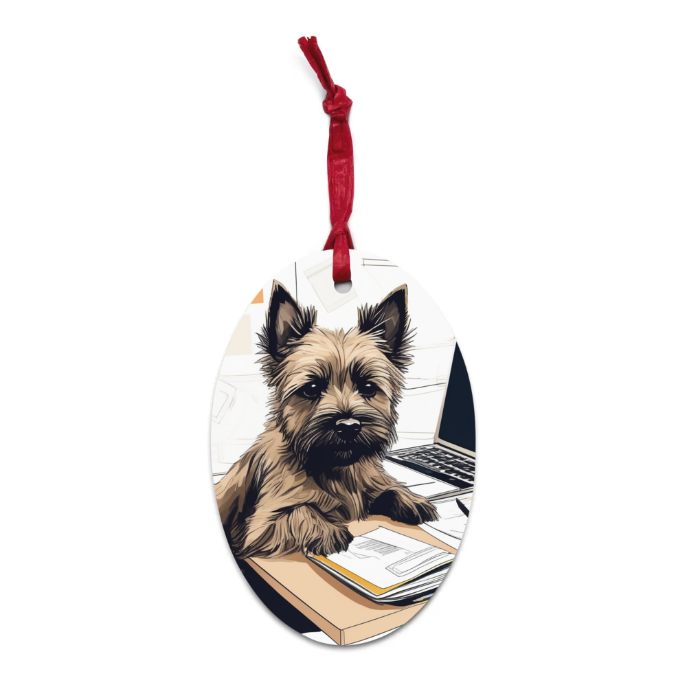 PugMug Custom Cairn Terrier Wooden Ornament