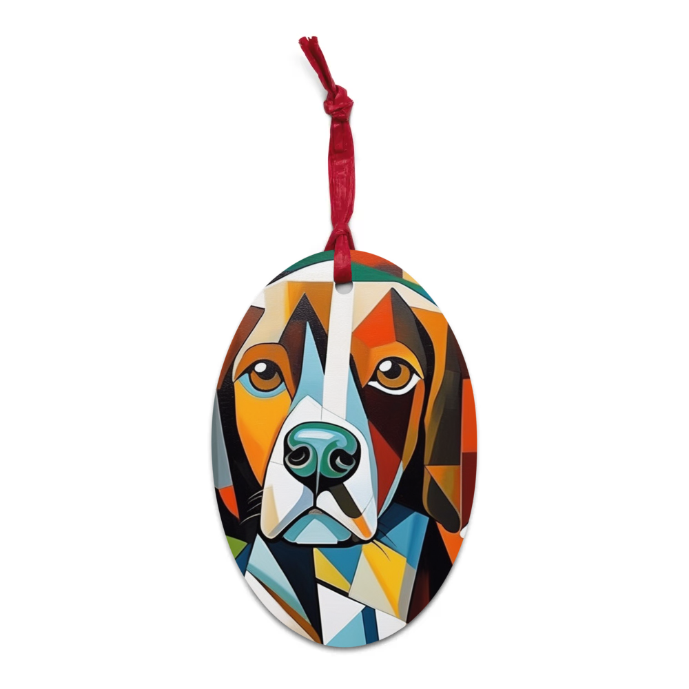PugMug Custom Brittany Dog Wooden Ornament