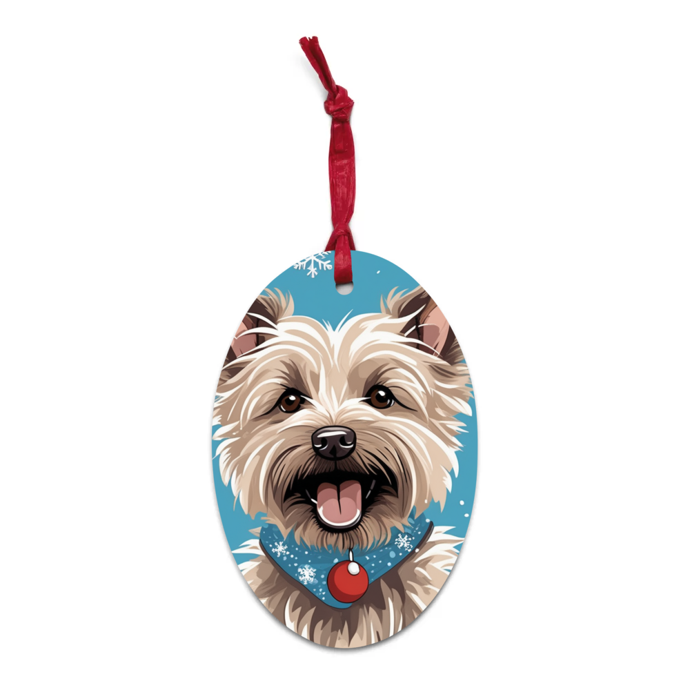 PugMug Custom Cairn Terrier Wooden Ornament