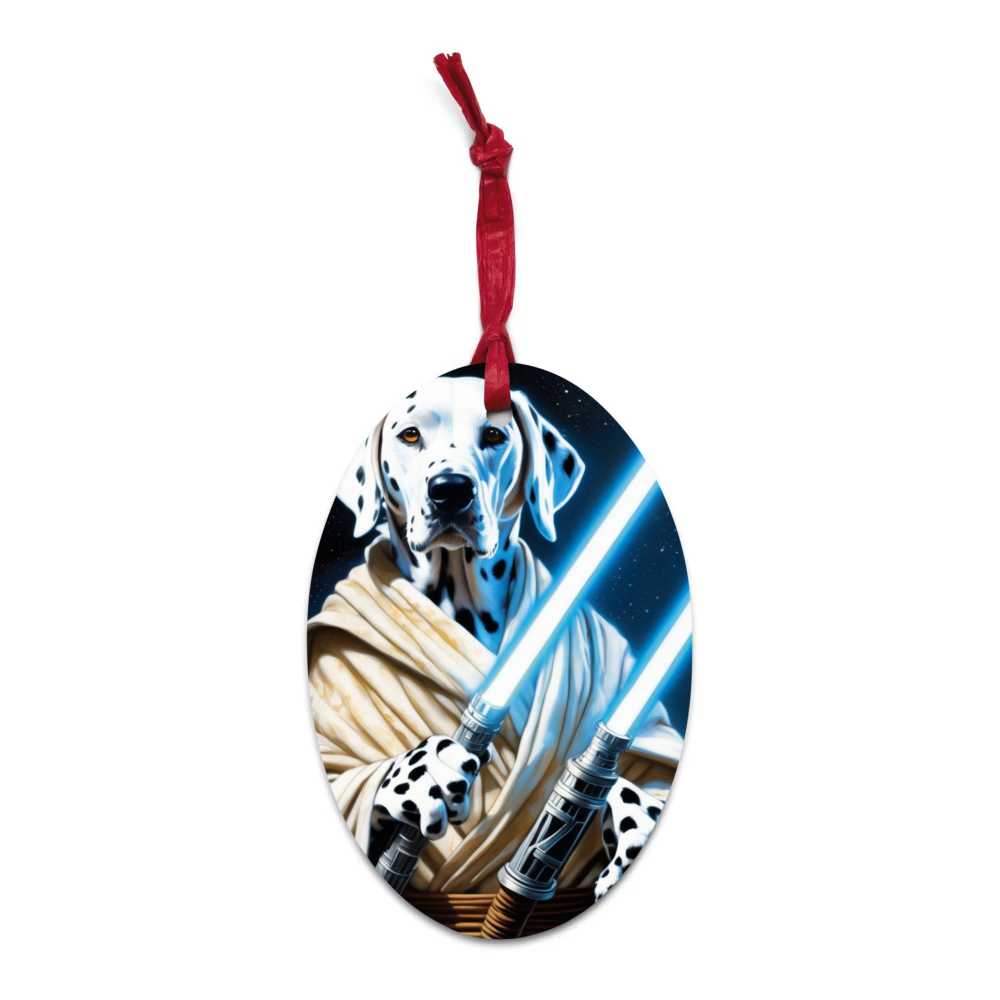 PugMug Custom Dalmatian Wooden Ornament