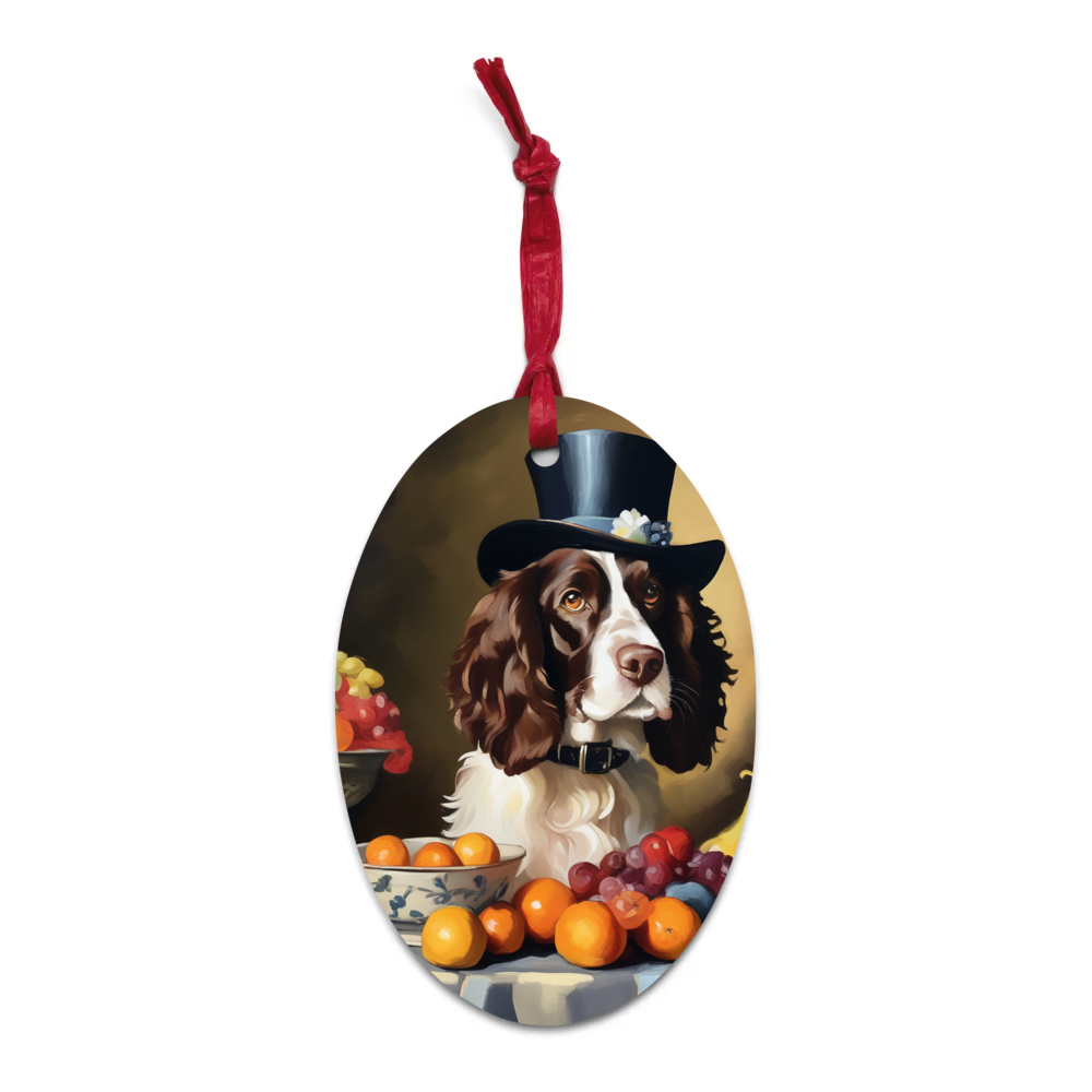 PugMug Custom English Springer Spaniel Wooden Ornament