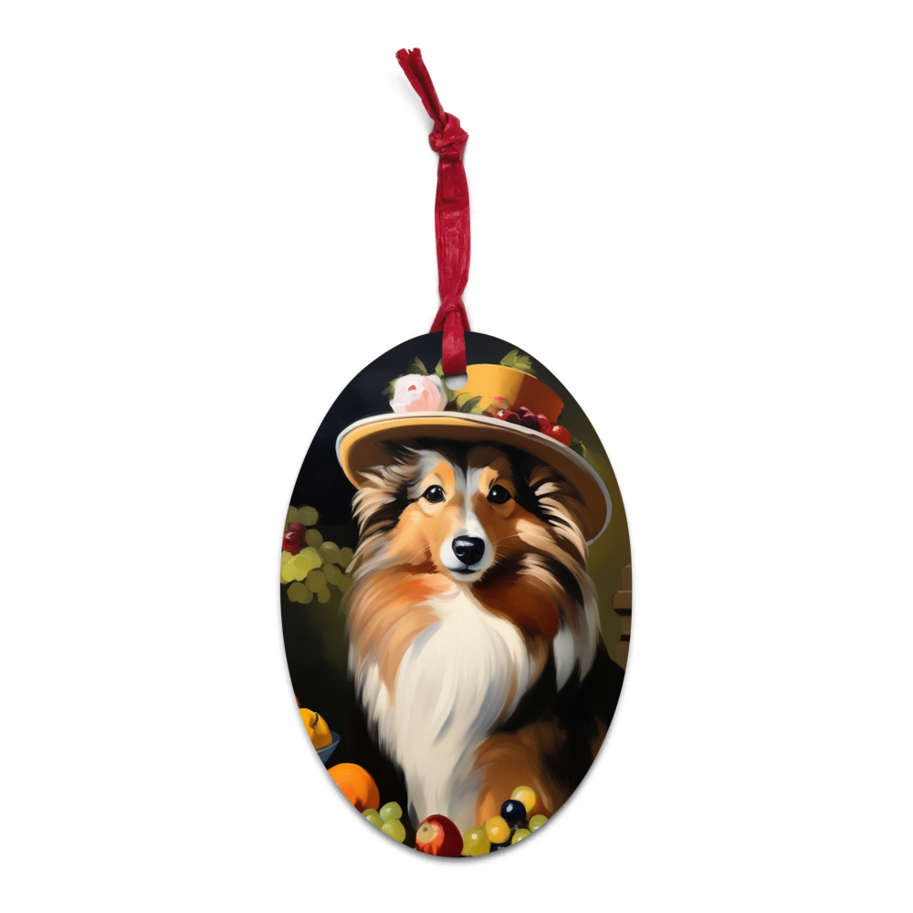PugMug Custom Shetland Sheepdog Wooden Ornament