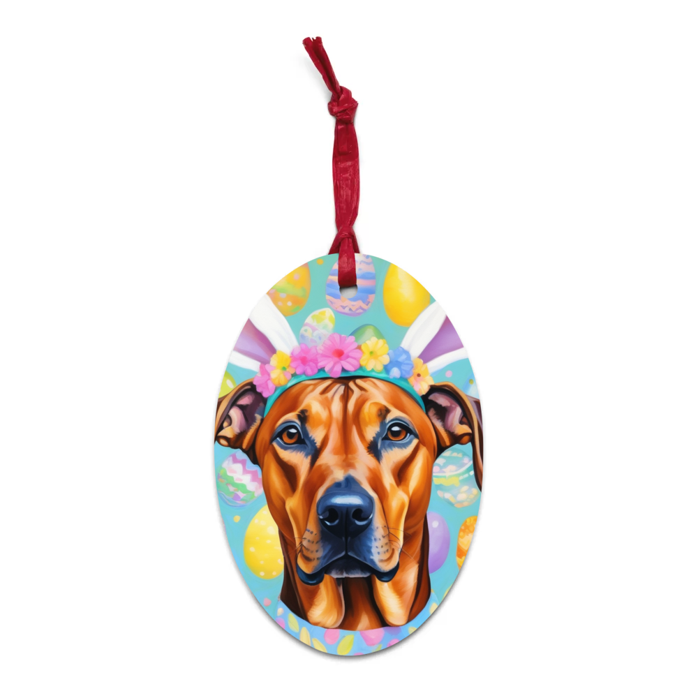PugMug Custom Rhodesian Ridgeback Wooden Ornament