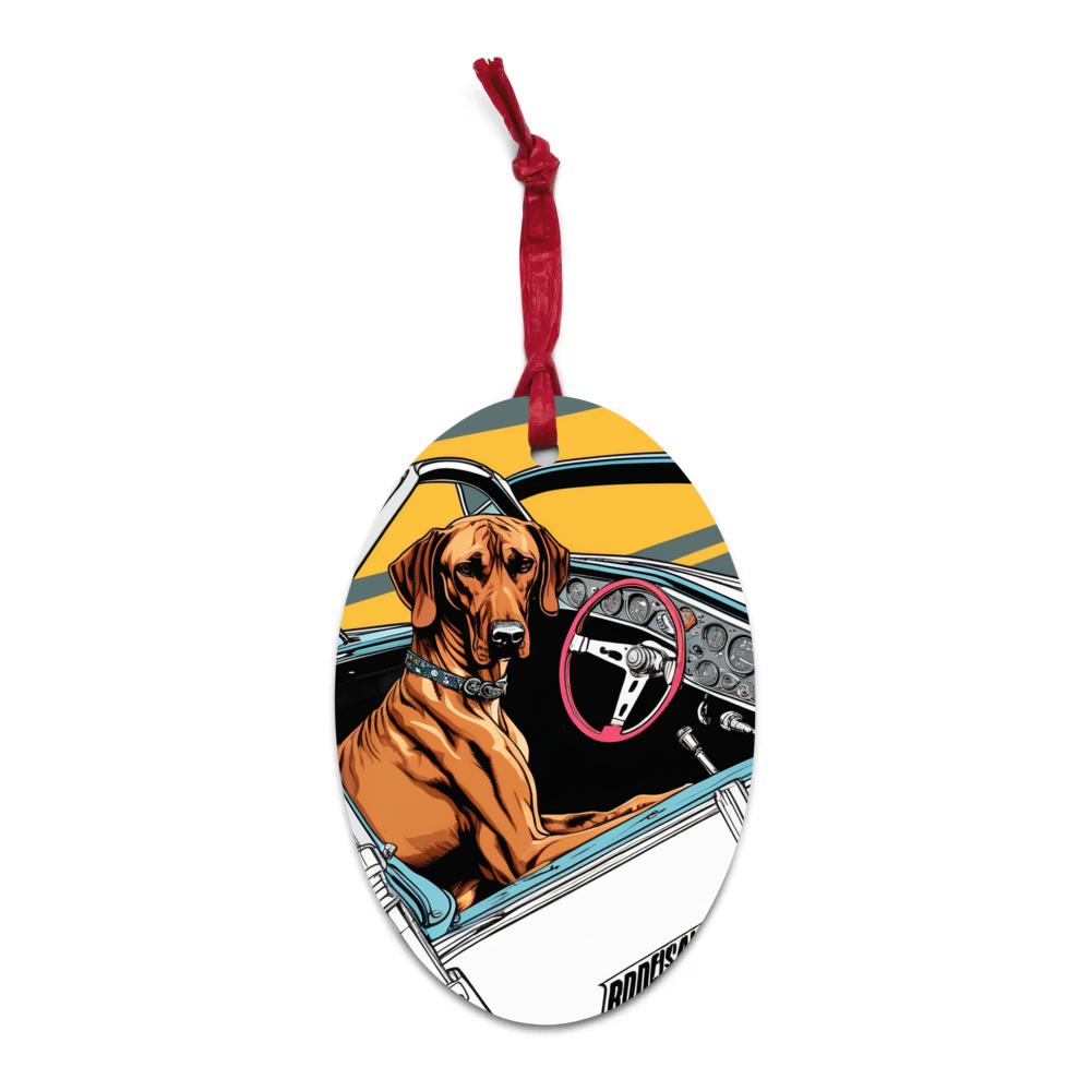 PugMug Custom Rhodesian Ridgeback Wooden Ornament
