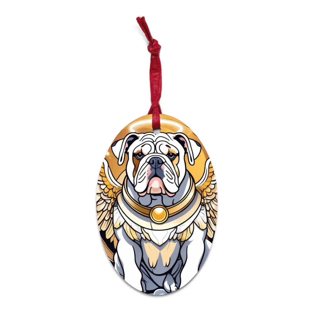 PugMug Custom Bulldog Wooden Ornament