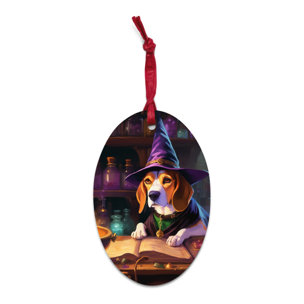 PugMug Custom Beagle Wooden Ornament