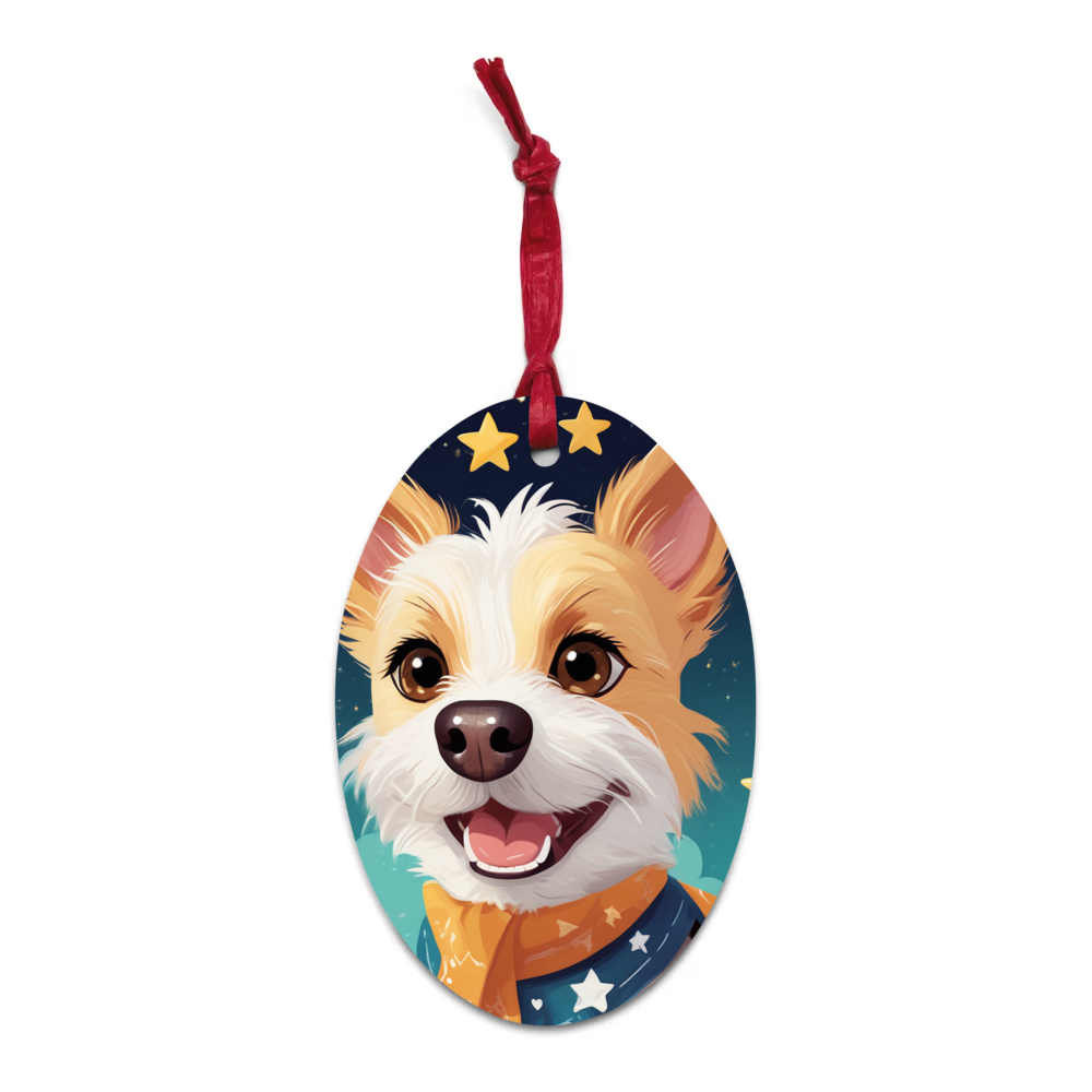 PugMug Custom Luna Wooden Ornament