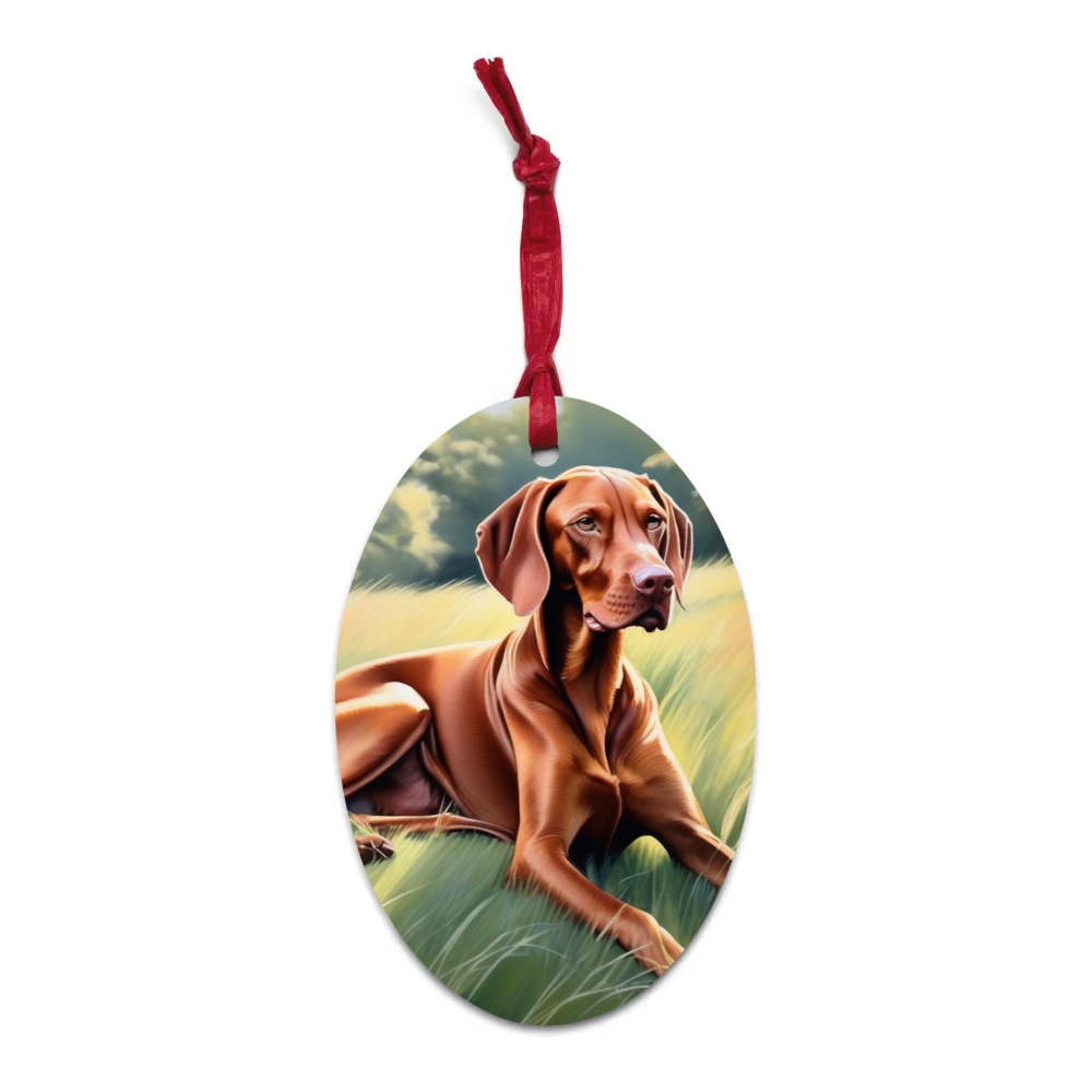 PugMug Custom Vizsla Wooden Ornament