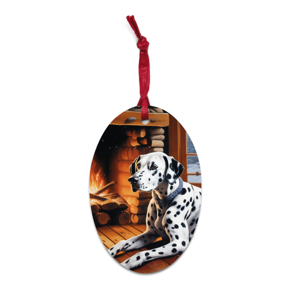 PugMug Custom Dalmatian Wooden Ornament