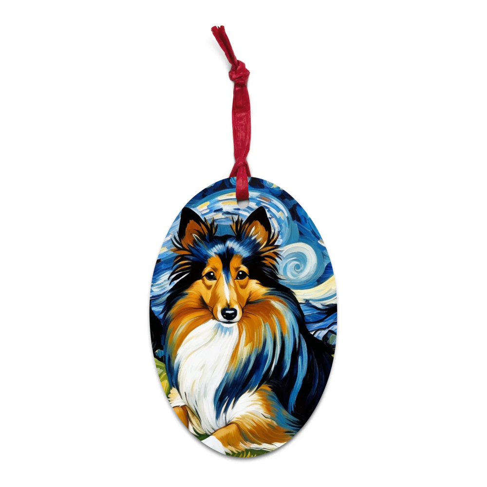 PugMug Custom Shetland Sheepdog Wooden Ornament