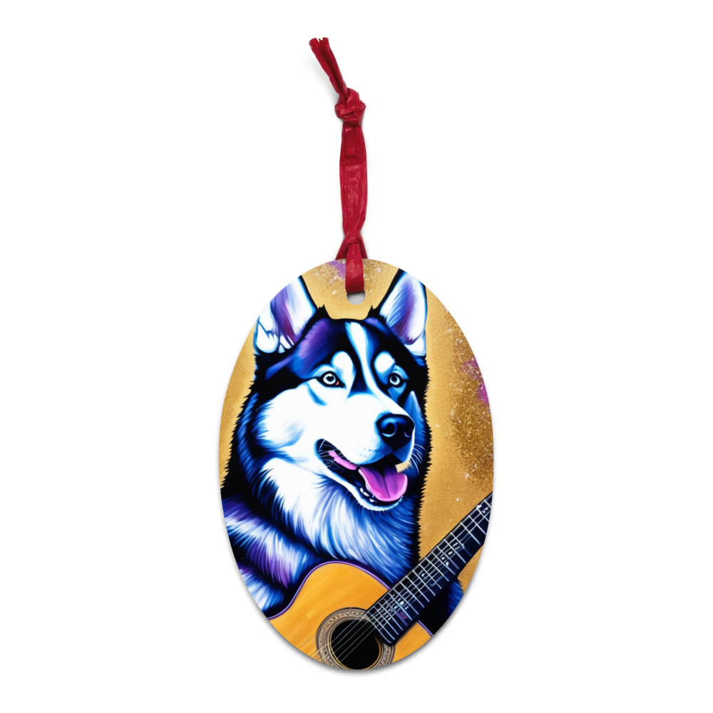 PugMug Custom Siberian Husky Wooden Ornament