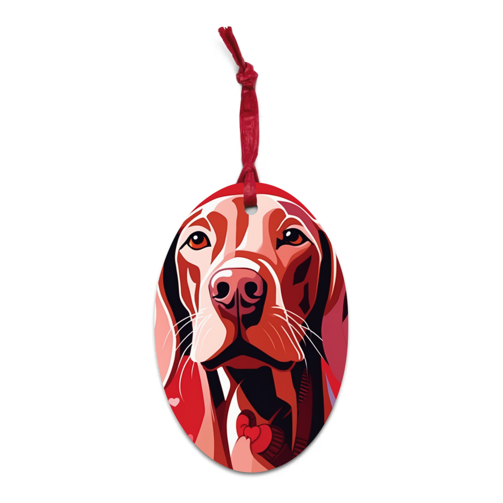 PugMug Custom Vizsla Wooden Ornament