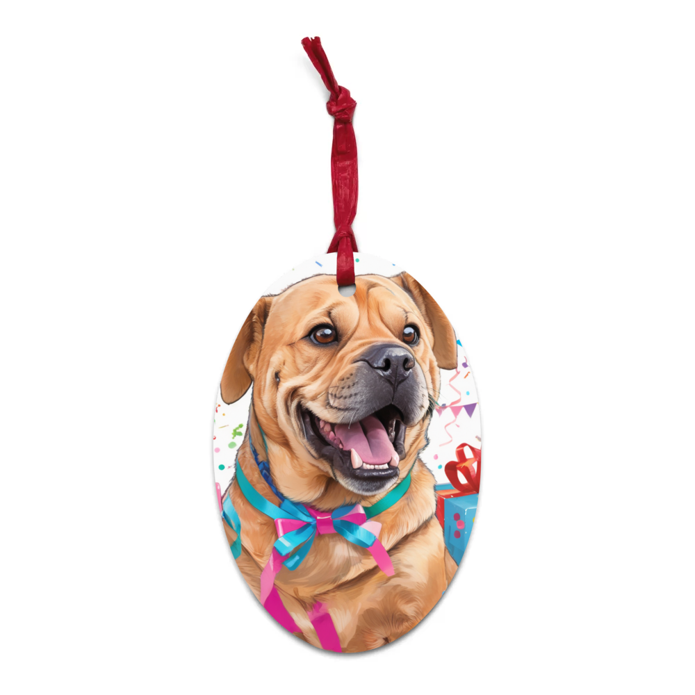 PugMug Custom Halina Wooden Ornament
