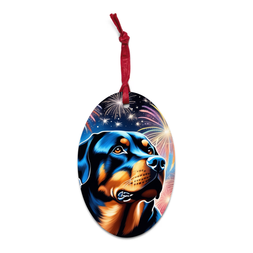 PugMug Custom Rottweiler Wooden Ornament
