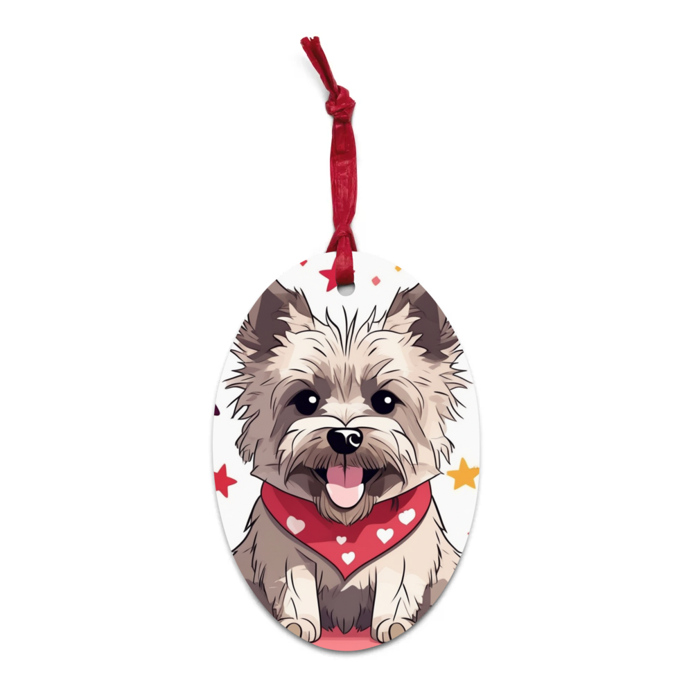 PugMug Custom Cairn Terrier Wooden Ornament