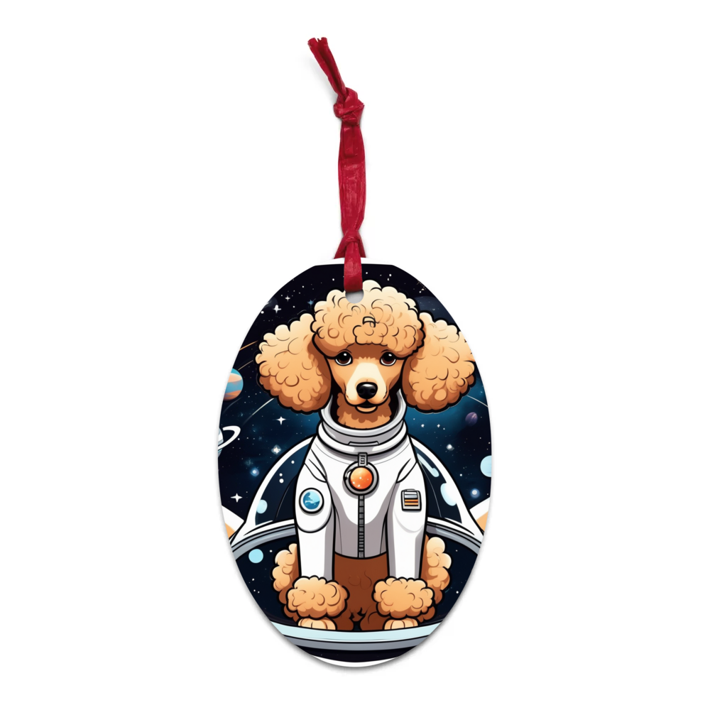 PugMug Custom Tan Poodle Wooden Ornament