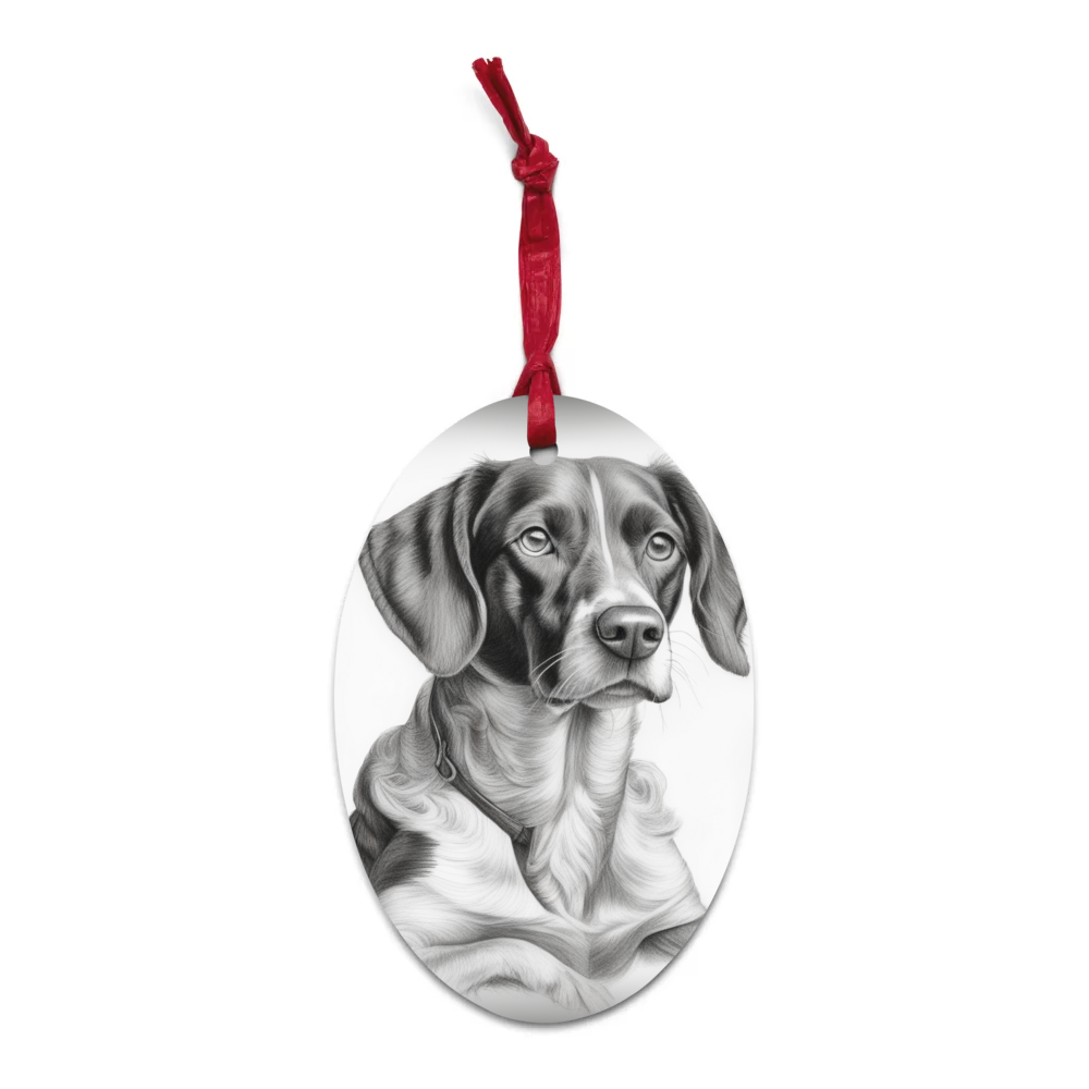 PugMug Custom Brittany Dog Wooden Ornament