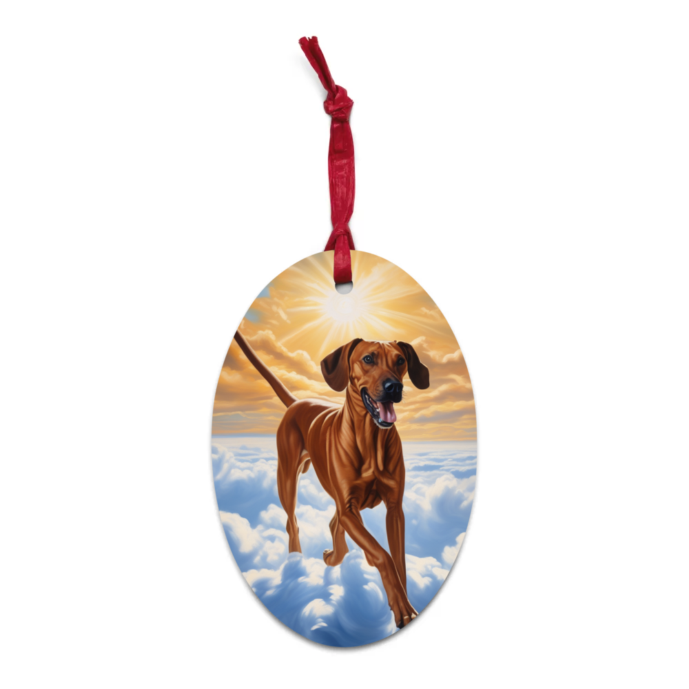 PugMug Custom Rhodesian Ridgeback Wooden Ornament