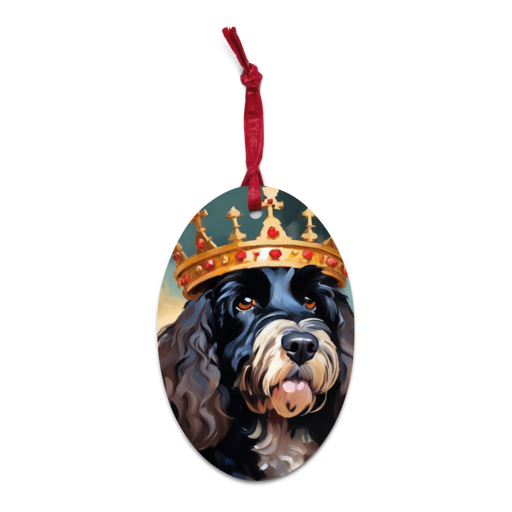 PugMug Custom Portuguese Water Dog Wooden Ornament