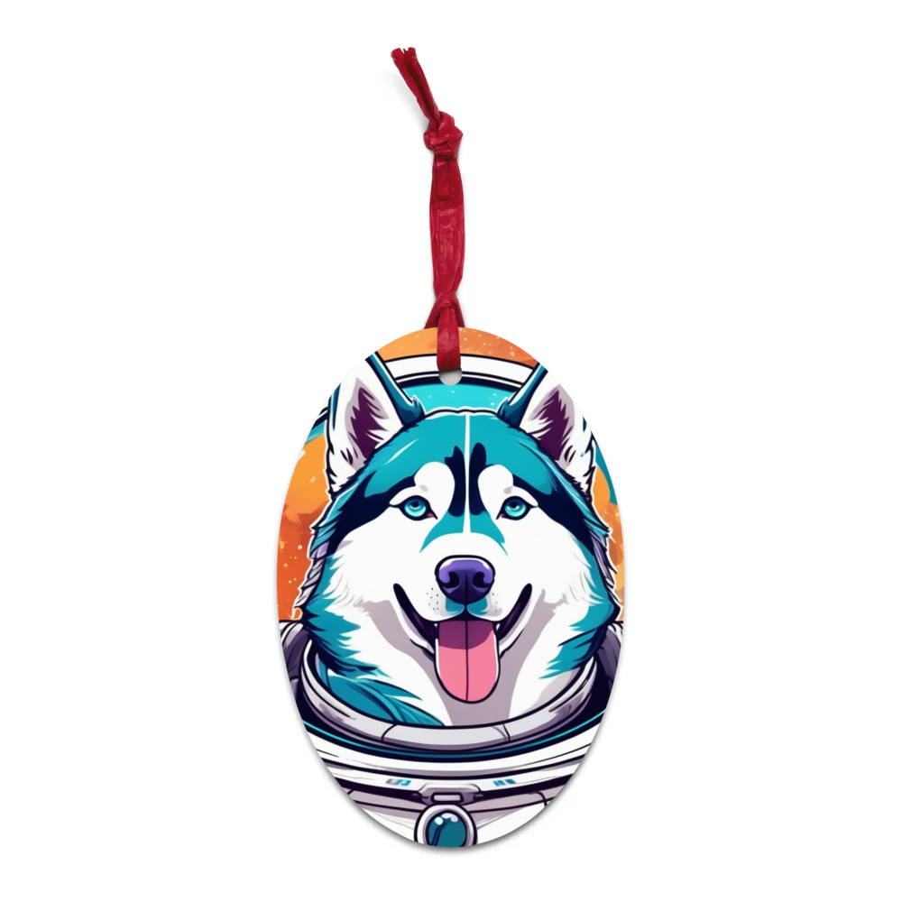 PugMug Custom Siberian Husky Wooden Ornament