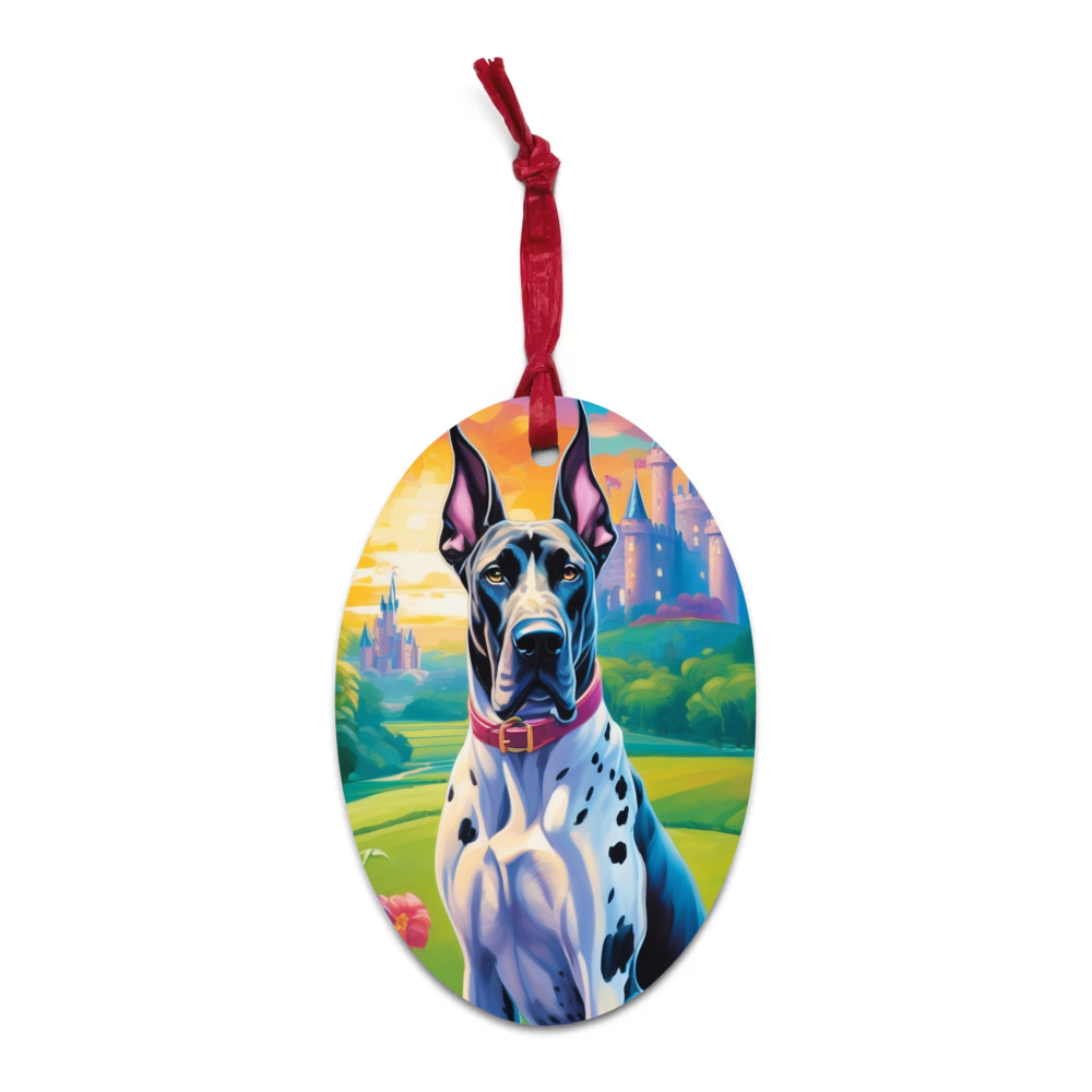 PugMug Custom Great Dane Wooden Ornament