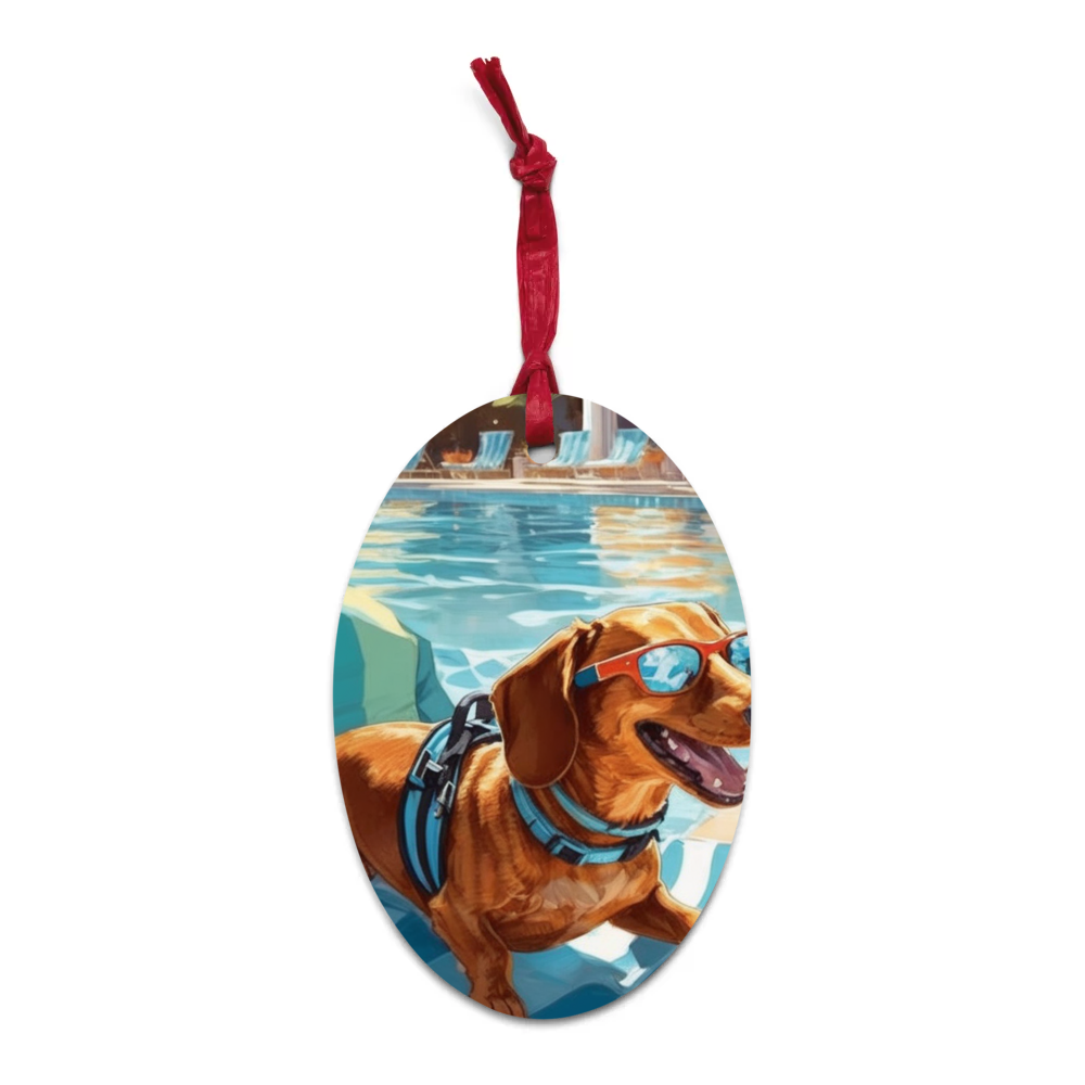 PugMug Custom Rex Wooden Ornament