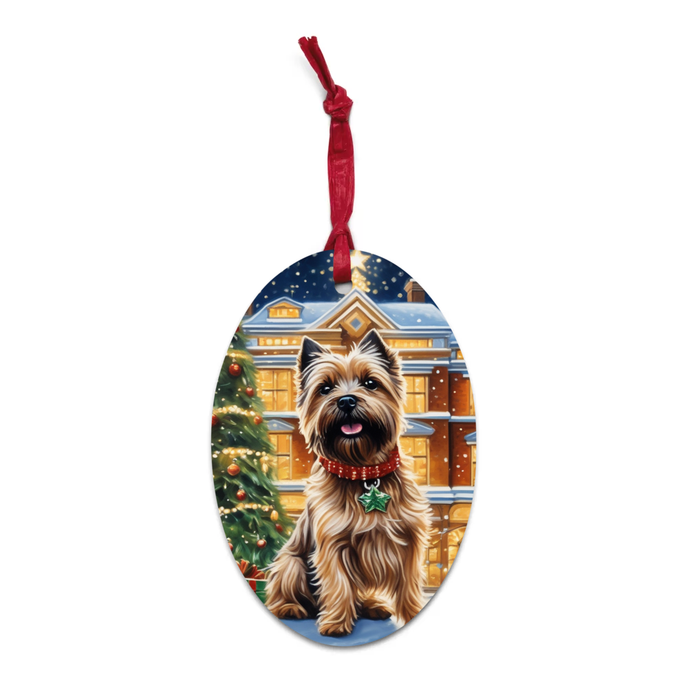 PugMug Custom Cairn Terrier Wooden Ornament