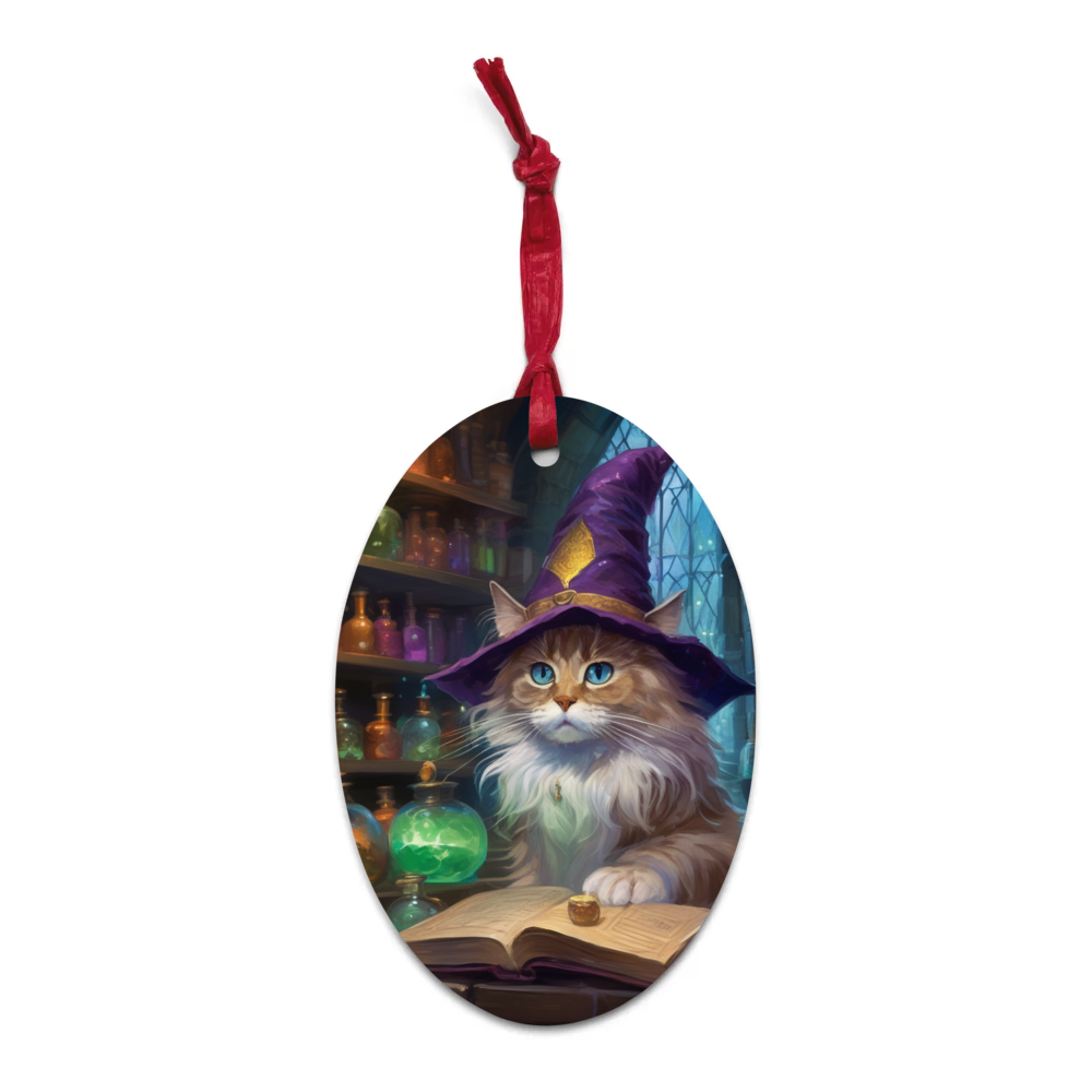 PugMug Custom Tabby Ragdoll Cat Wooden Ornament