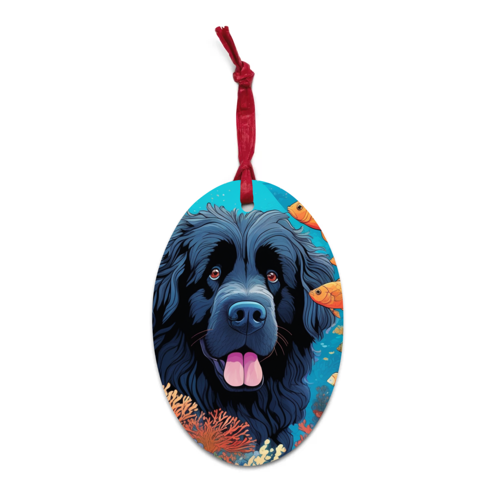 PugMug Custom Newfoundland Wooden Ornament