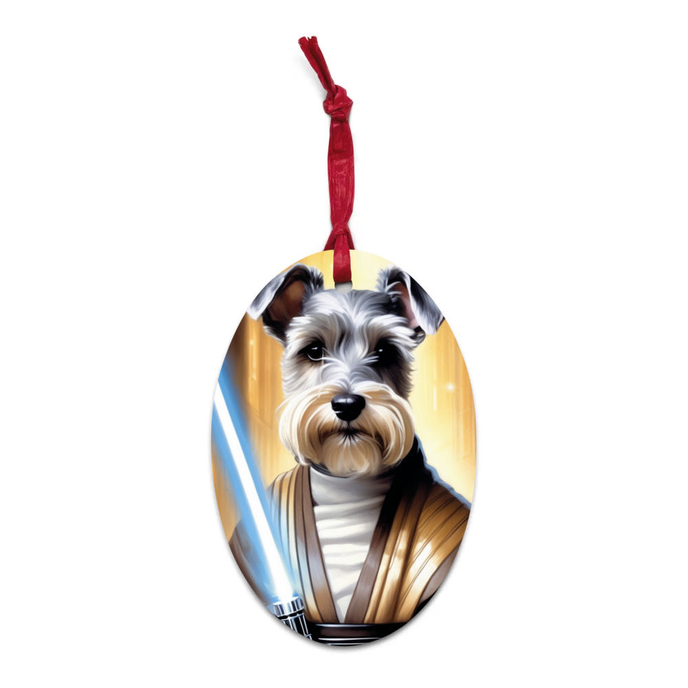PugMug Custom Miniature Schnauzer Wooden Ornament