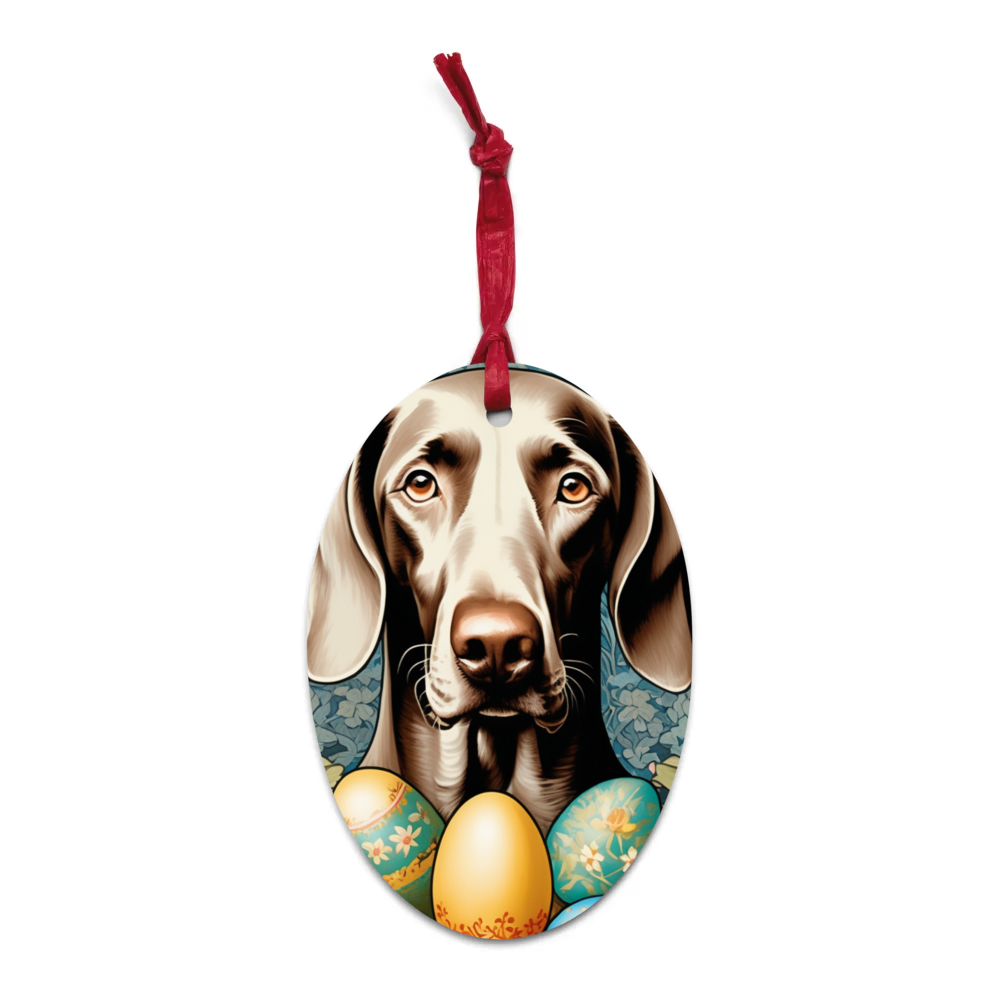 PugMug Custom Weimaraner Wooden Ornament
