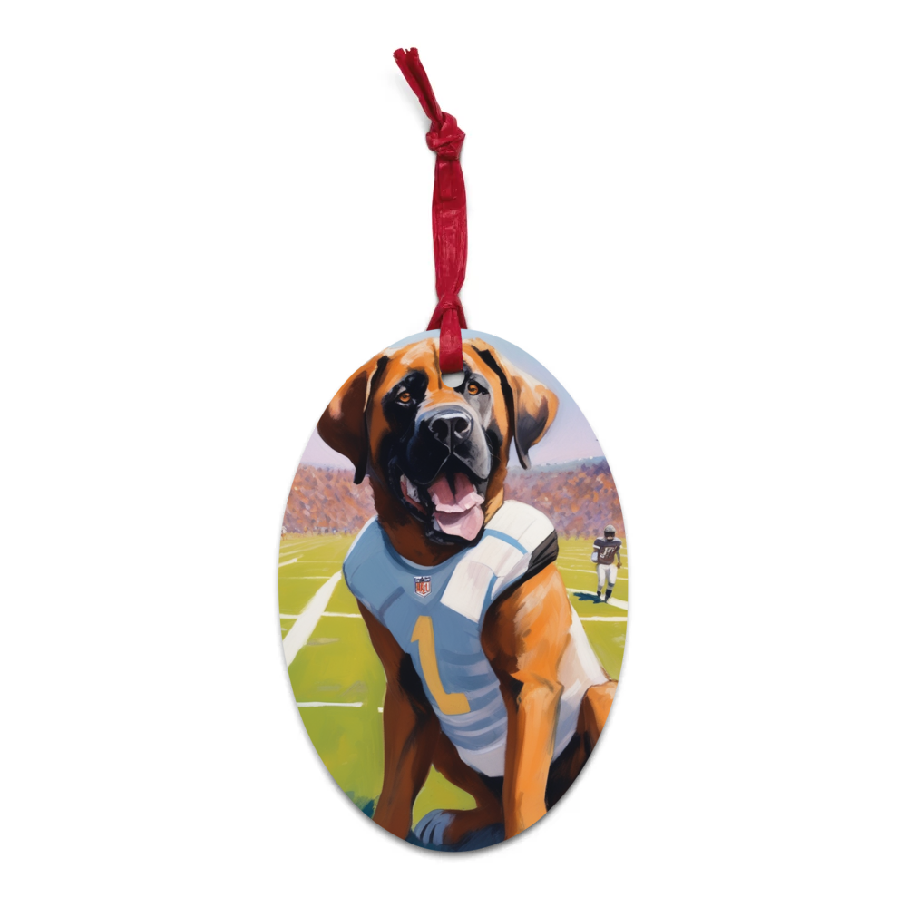 PugMug Custom Mastiff Wooden Ornament