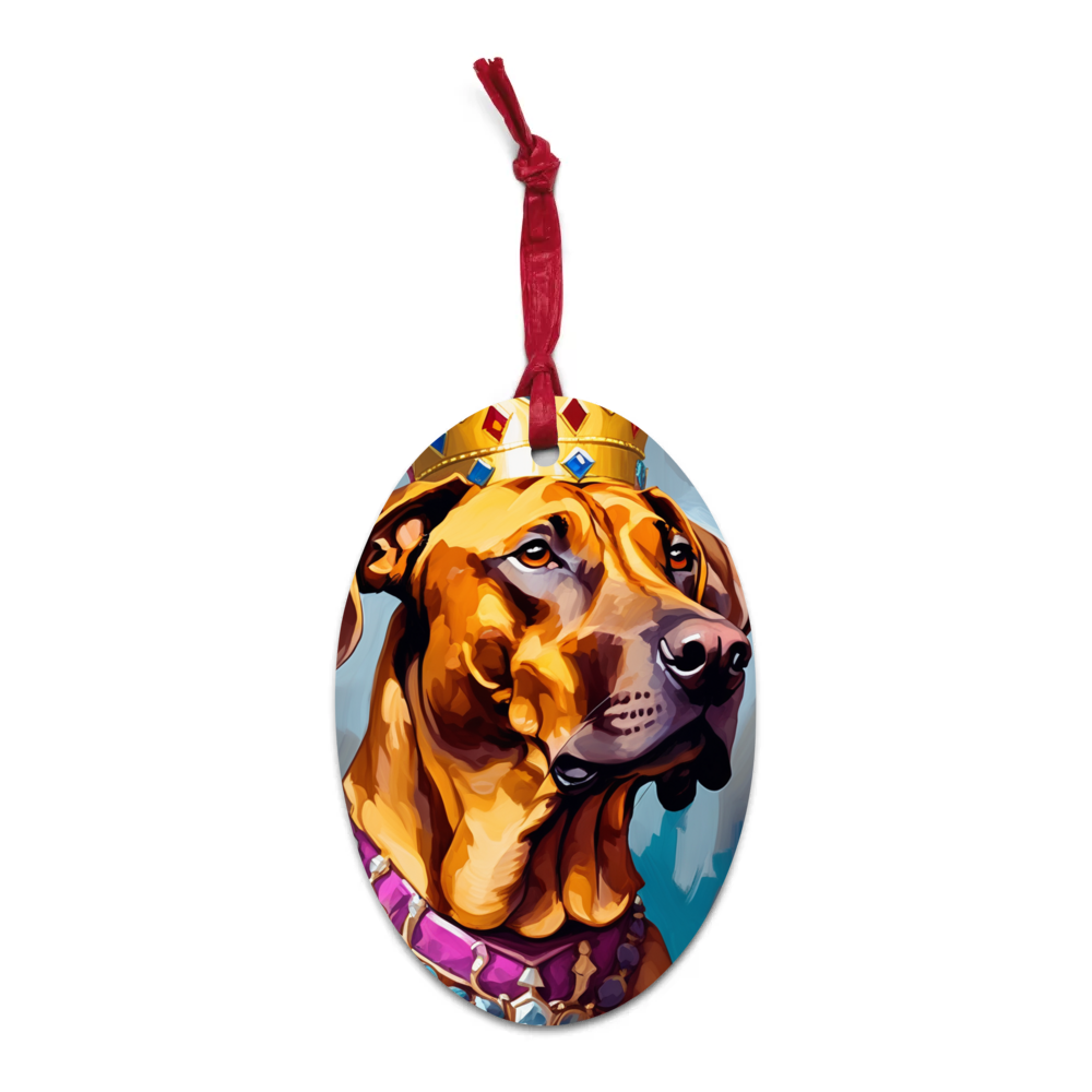 PugMug Custom Rhodesian Ridgeback Wooden Ornament