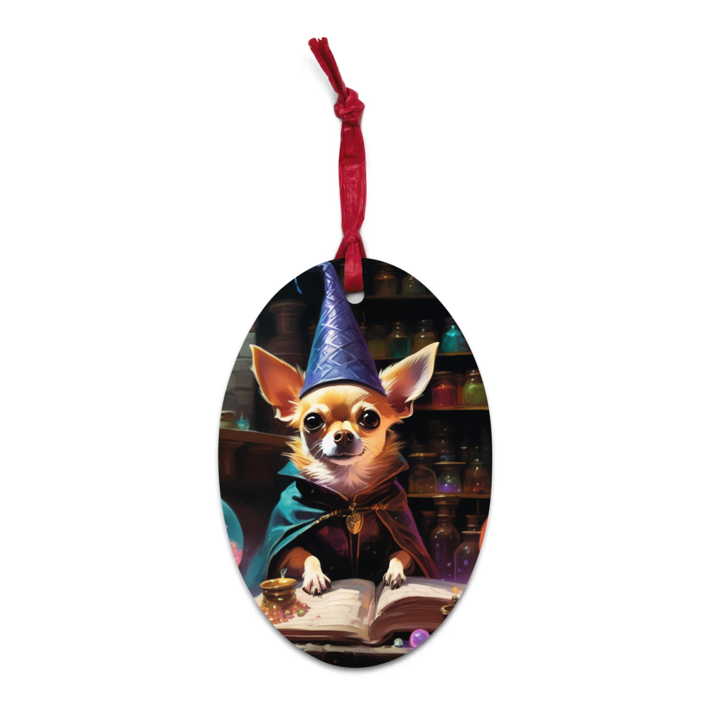 PugMug Custom Chihuahua Wooden Ornament