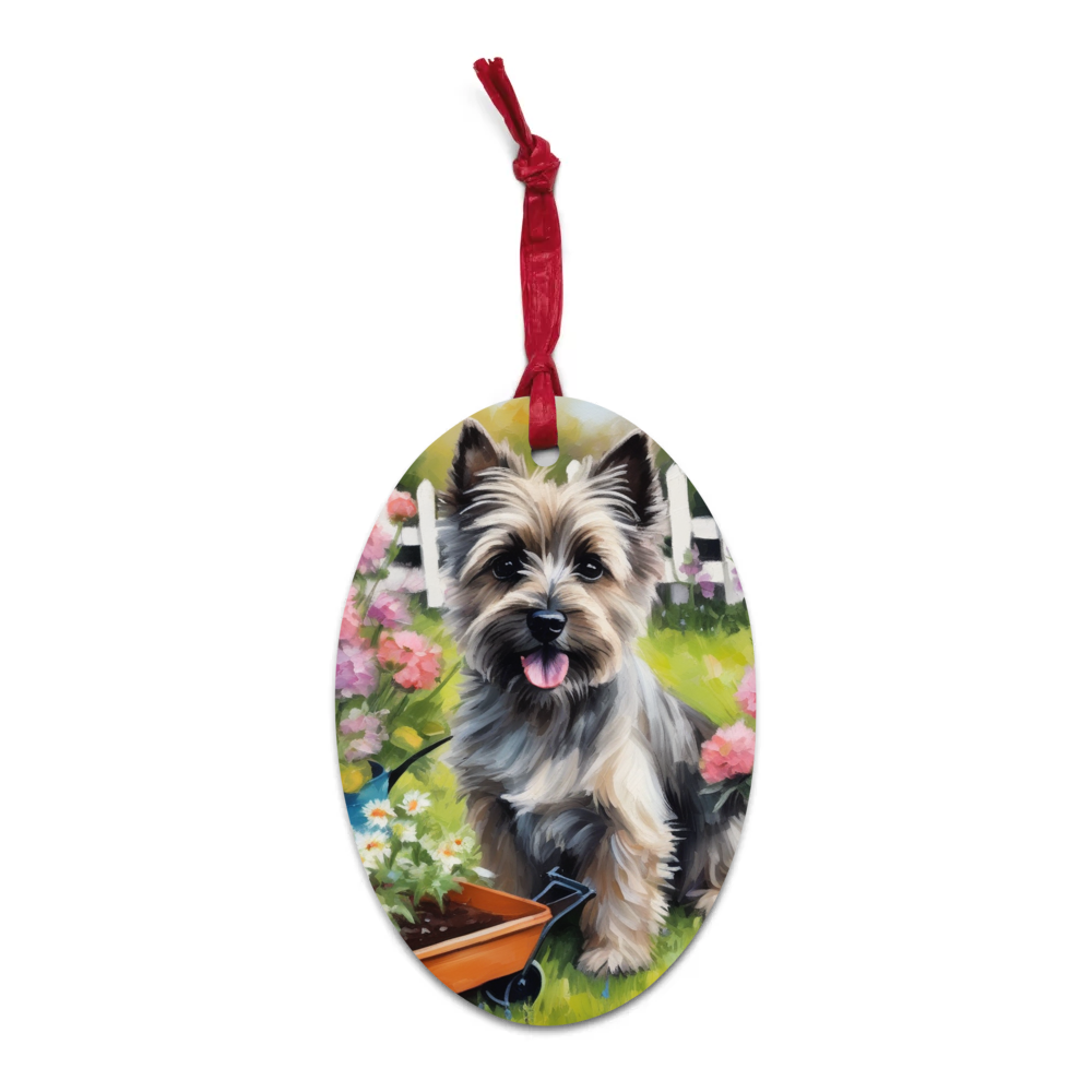 PugMug Custom Cairn Terrier Wooden Ornament