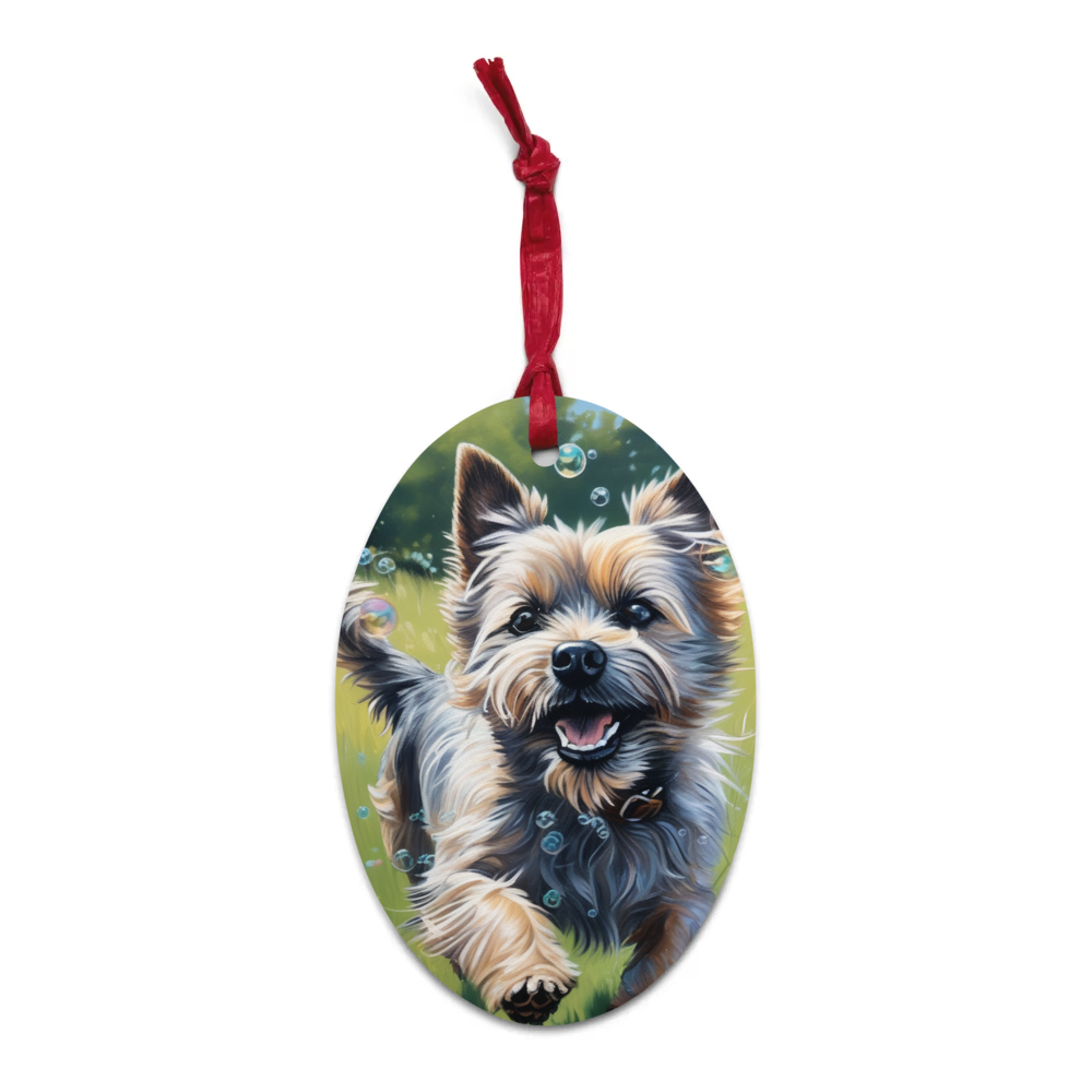 PugMug Custom Cairn Terrier Wooden Ornament