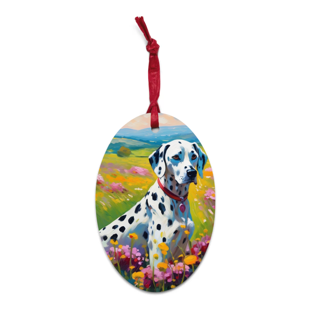 PugMug Custom Dalmatian Wooden Ornament