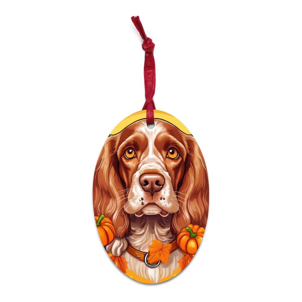 PugMug Custom Cocker Spaniel Wooden Ornament