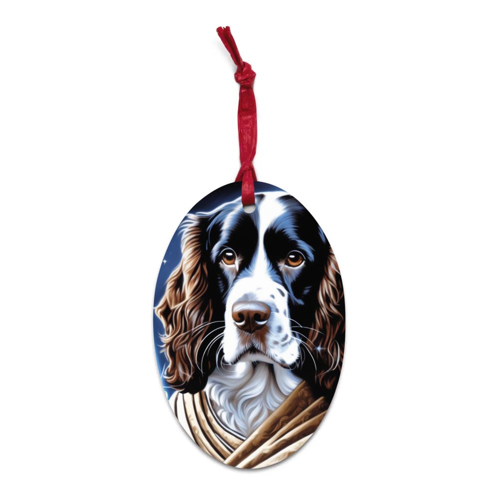 PugMug Custom English Springer Spaniel Wooden Ornament