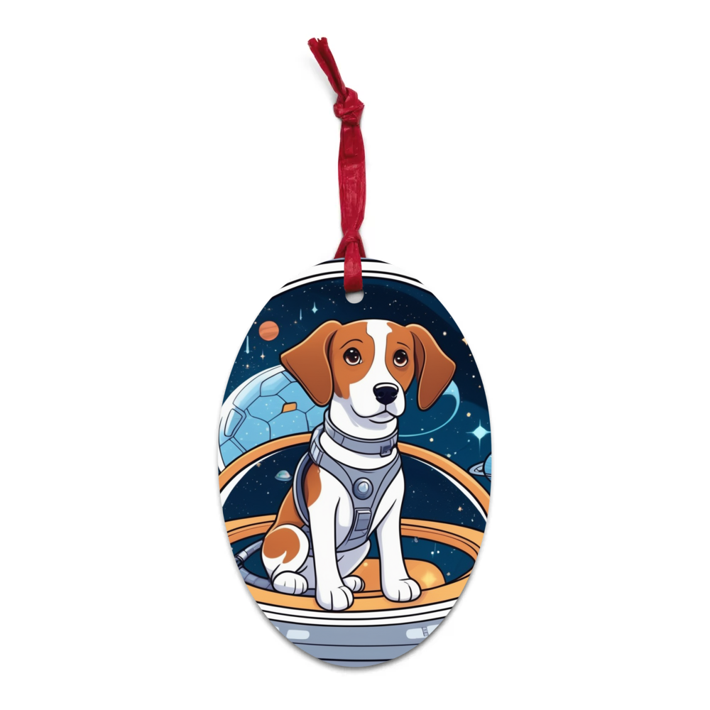 PugMug Custom Brittany Dog Wooden Ornament