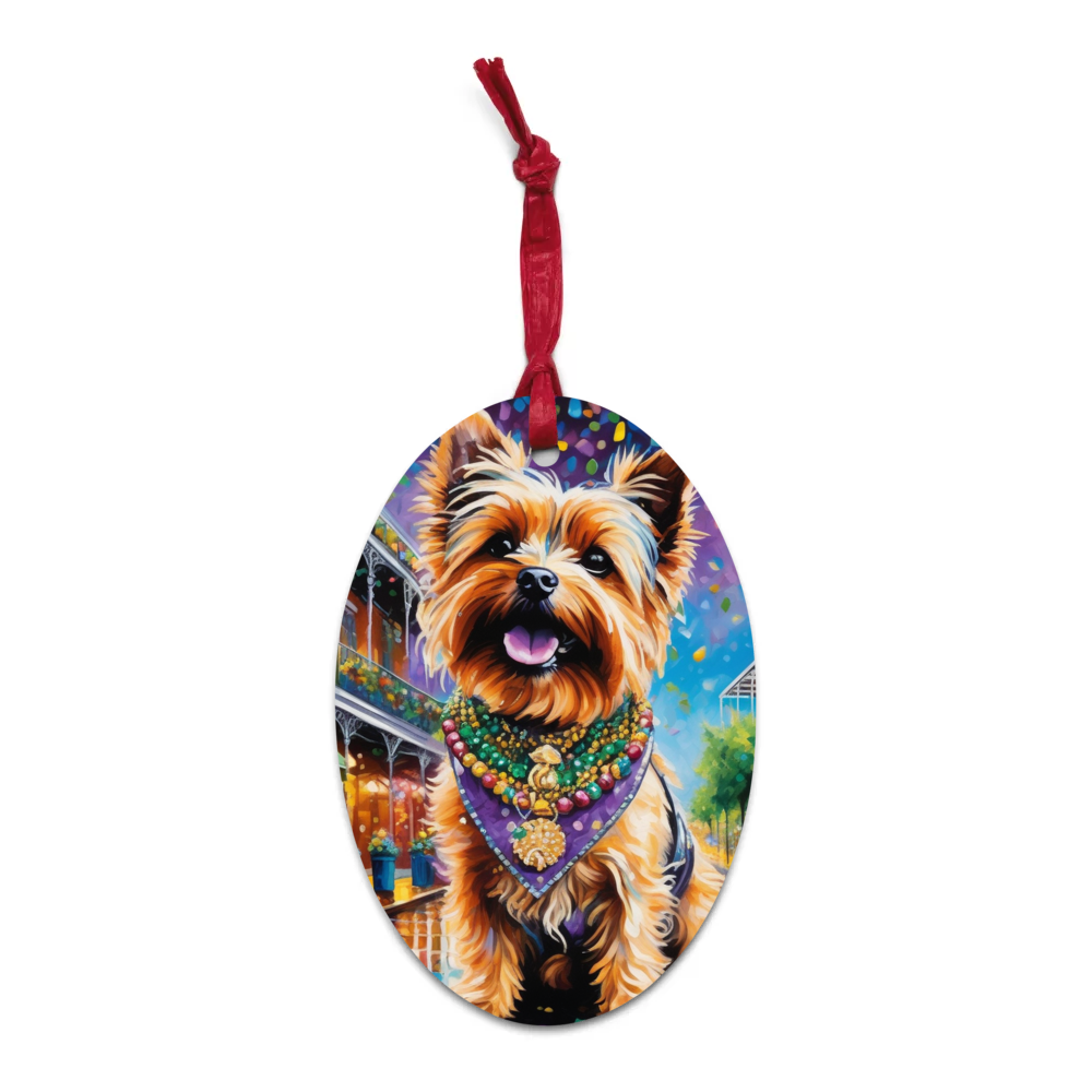 PugMug Custom Cairn Terrier Wooden Ornament