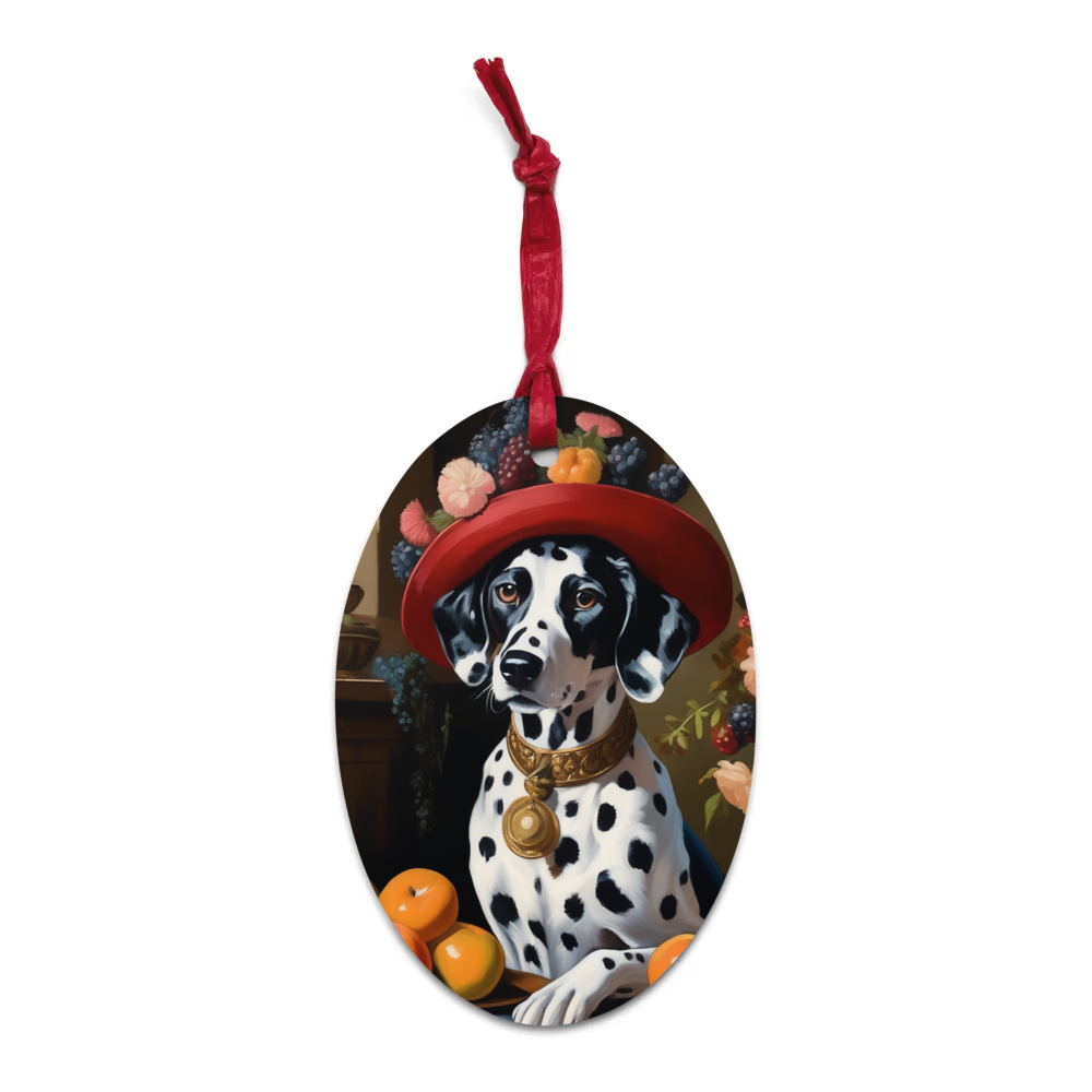 PugMug Custom Dalmatian Wooden Ornament