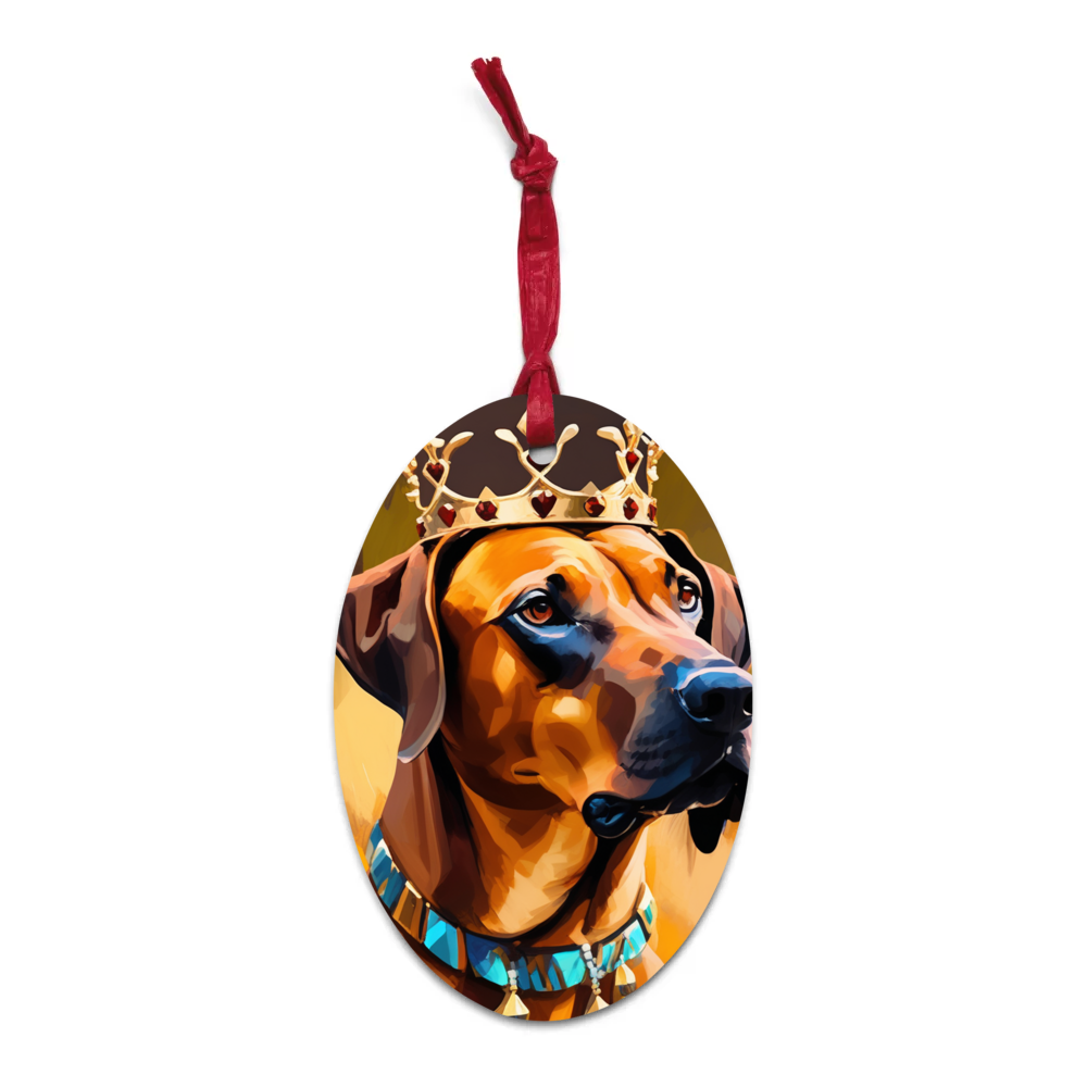 PugMug Custom Rhodesian Ridgeback Wooden Ornament