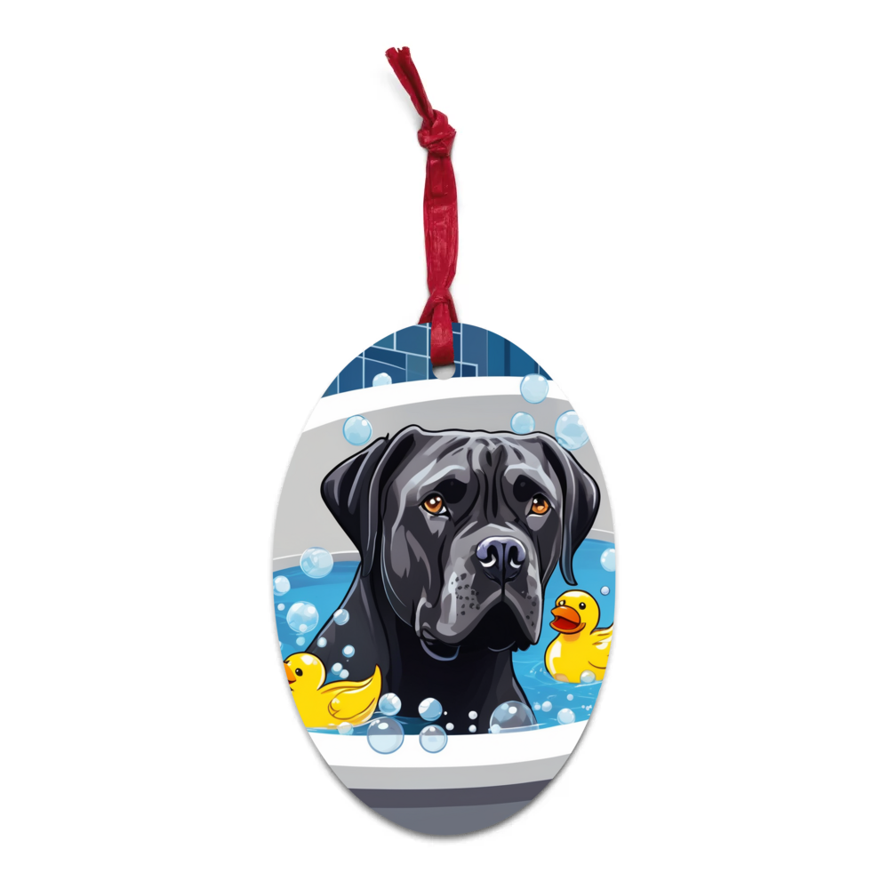 PugMug Custom Cane Corso Wooden Ornament