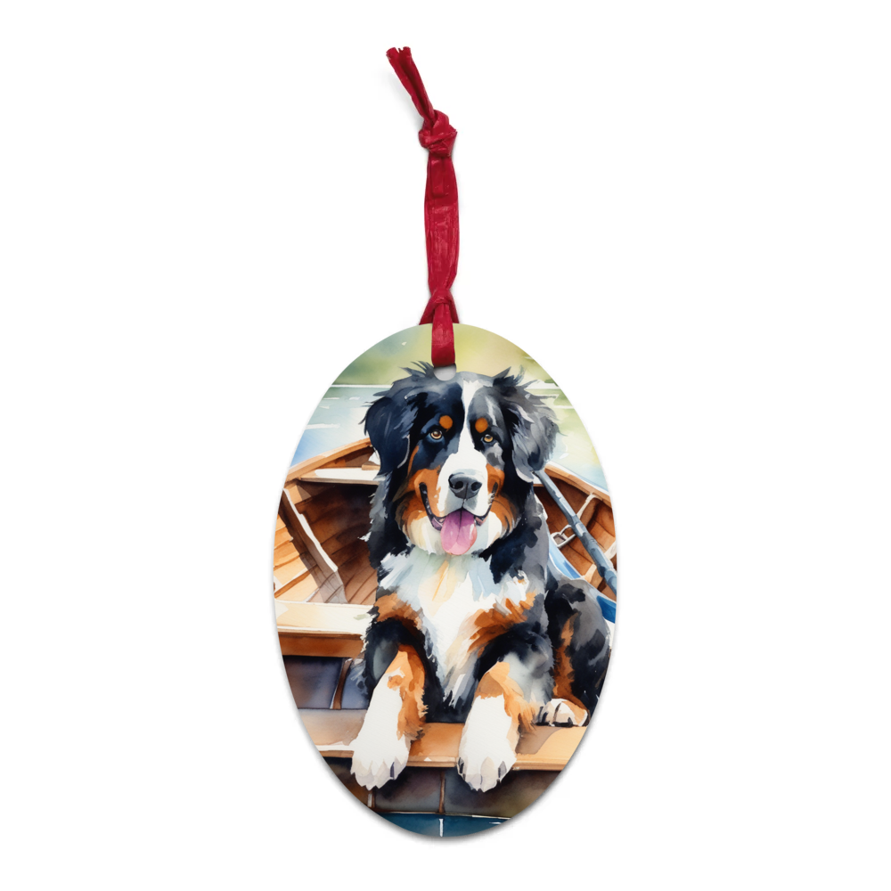 PugMug Custom Bernese Mountain Dog Wooden Ornament