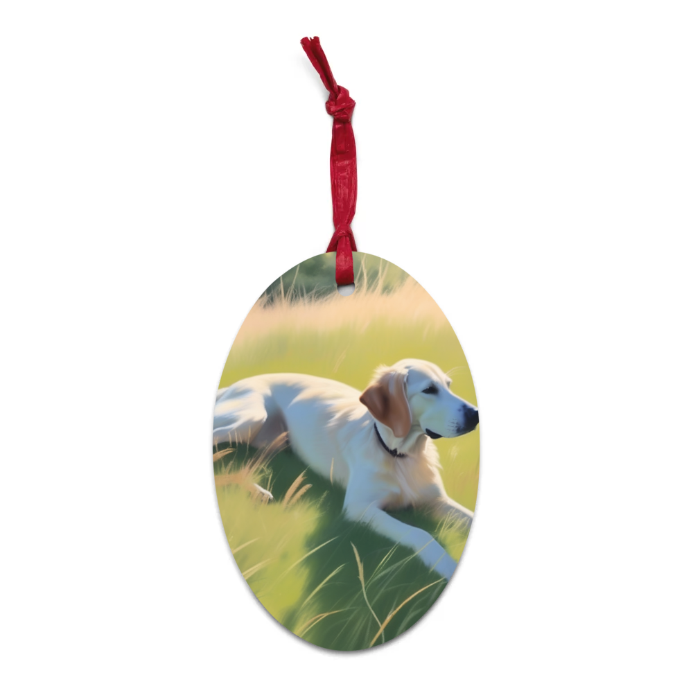 PugMug Custom Pointer Dog Wooden Ornament